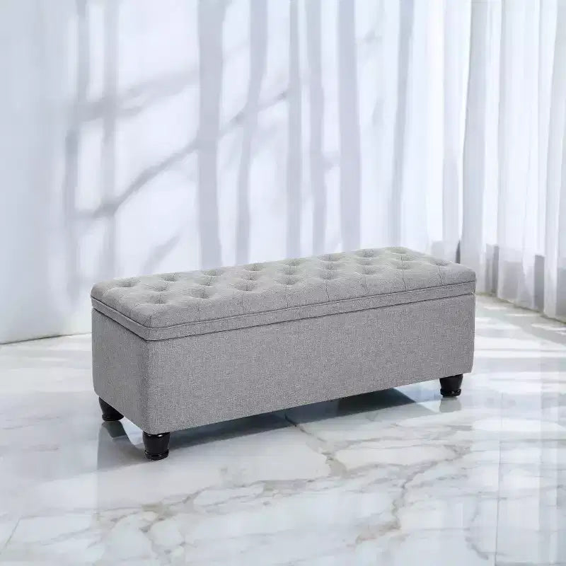 Panca Contenitore, Panca Contenitore in Tessuto per Ingresso e Camera da Letto, Portata 150 kg per Camera da Letto e Soggiorno