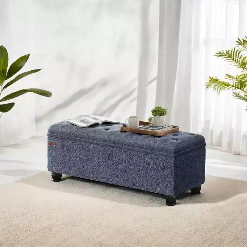 Panca Contenitore, Panca Contenitore in Tessuto per Ingresso e Camera da Letto, Portata 150 kg per Camera da Letto e Soggiorno