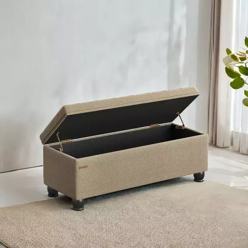 Panca Contenitore, Panca Contenitore in Tessuto per Ingresso e Camera da Letto, Portata 150 kg per Camera da Letto e Soggiorno