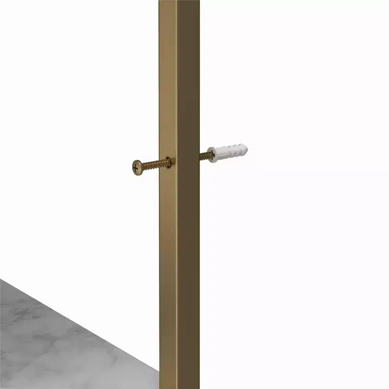 Armadio - Aste appendiabiti, marmo finto bianco e bronzo dorato