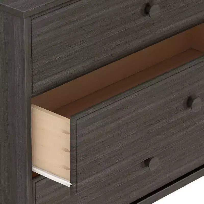 Cassettiera Classica a 3 Cassetti in Legno Massello, Comò Piccolo per Camera da Letto, Cassettiera
