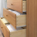 Cassettiera Classica a 3 Cassetti in Legno Massello, Comò Piccolo per Camera da Letto, Cassettiera