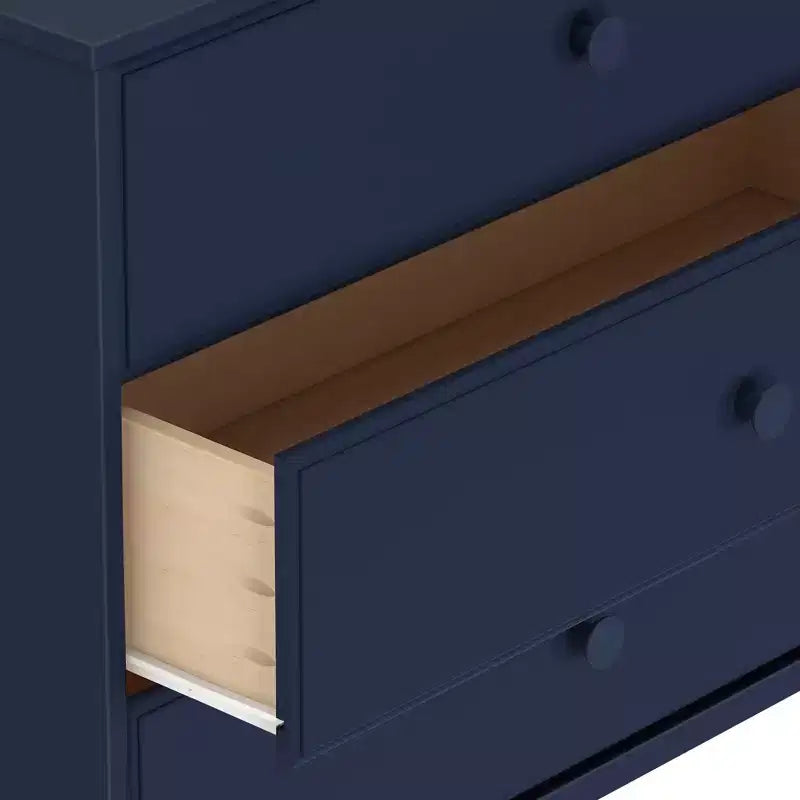 Cassettiera Classica a 3 Cassetti in Legno Massello, Comò Piccolo per Camera da Letto, Cassettiera