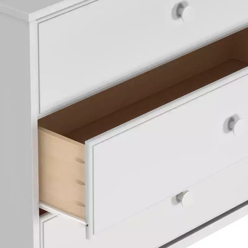 Cassettiera Classica a 3 Cassetti in Legno Massello, Comò Piccolo per Camera da Letto, Cassettiera