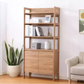 Libreria 4 Ripiani 2 Ante - Rovere