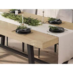 Tavolo da Pranzo Industriale, Tavolo da Cucina Rettangolare per 4-6 Persone, Design Rustico in Legno e Metallo