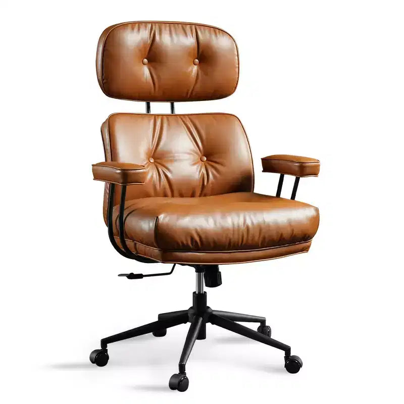 Sedia direzionale ad alto schienale con funzione reclinabile, sedia da ufficio ergonomica con comodo supporto lombare e per il collo