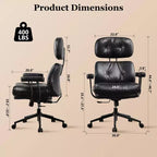 Sedia direzionale ad alto schienale con funzione reclinabile, sedia da ufficio ergonomica con comodo supporto lombare e per il collo