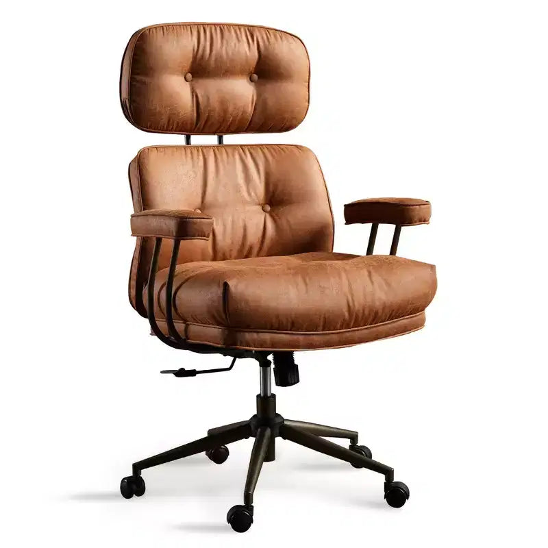 Sedia direzionale ad alto schienale con funzione reclinabile, sedia da ufficio ergonomica con comodo supporto lombare e per il collo
