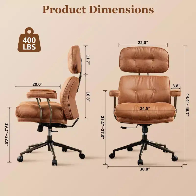 Sedia direzionale ad alto schienale con funzione reclinabile, sedia da ufficio ergonomica con comodo supporto lombare e per il collo