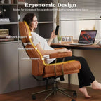 Sedia direzionale ad alto schienale con funzione reclinabile, sedia da ufficio ergonomica con comodo supporto lombare e per il collo
