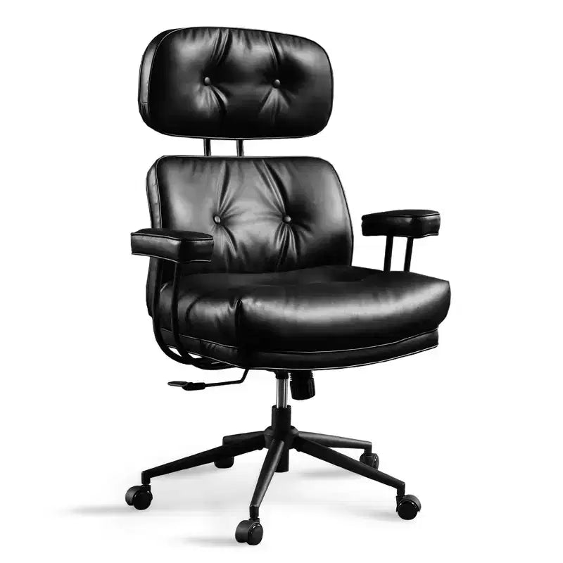 Sedia direzionale ad alto schienale con funzione reclinabile, sedia da ufficio ergonomica con comodo supporto lombare e per il collo