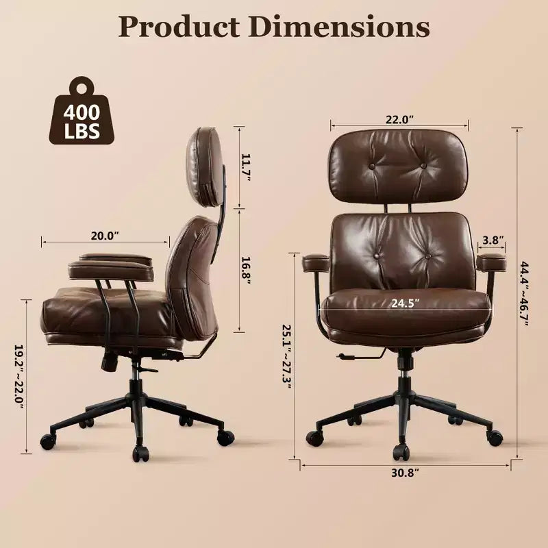 Sedia direzionale ad alto schienale con funzione reclinabile, sedia da ufficio ergonomica con comodo supporto lombare e per il collo