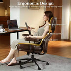 Sedia direzionale ad alto schienale con funzione reclinabile, sedia da ufficio ergonomica con comodo supporto lombare e per il collo