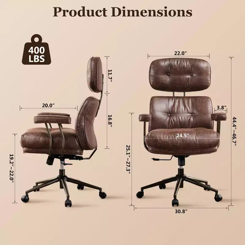 Sedia direzionale ad alto schienale con funzione reclinabile, sedia da ufficio ergonomica con comodo supporto lombare e per il collo