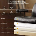 Sedia direzionale ad alto schienale con funzione reclinabile, sedia da ufficio ergonomica con comodo supporto lombare e per il collo