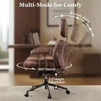 Sedia direzionale ad alto schienale con funzione reclinabile, sedia da ufficio ergonomica con comodo supporto lombare e per il collo