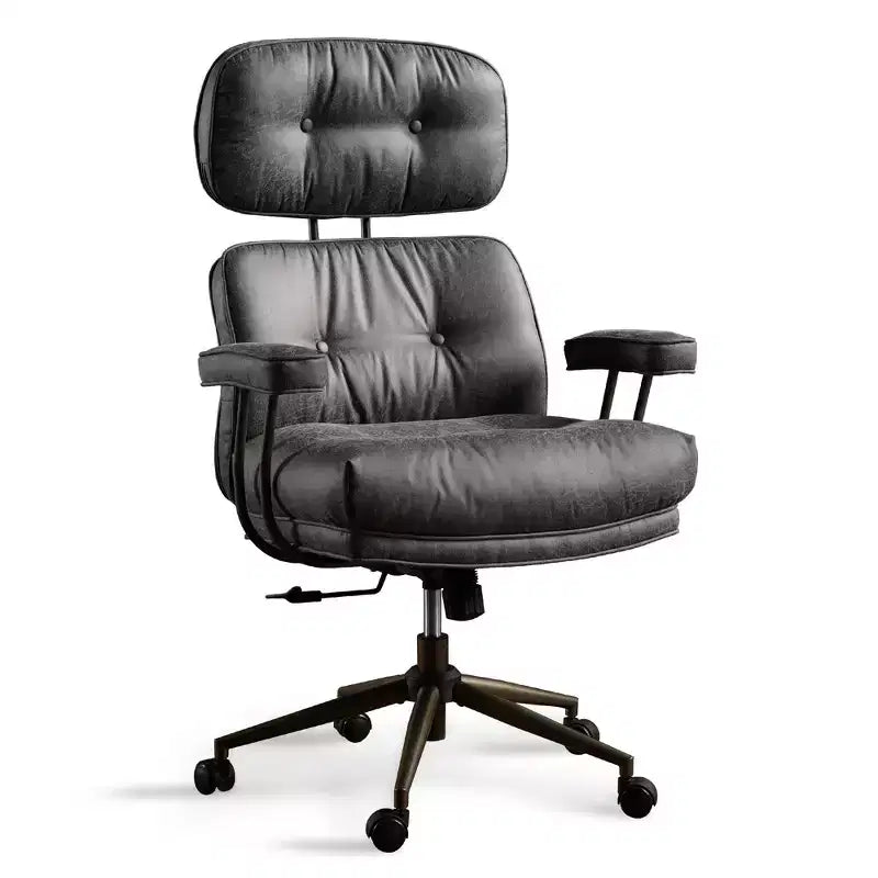 Sedia direzionale ad alto schienale con funzione reclinabile, sedia da ufficio ergonomica con comodo supporto lombare e per il collo