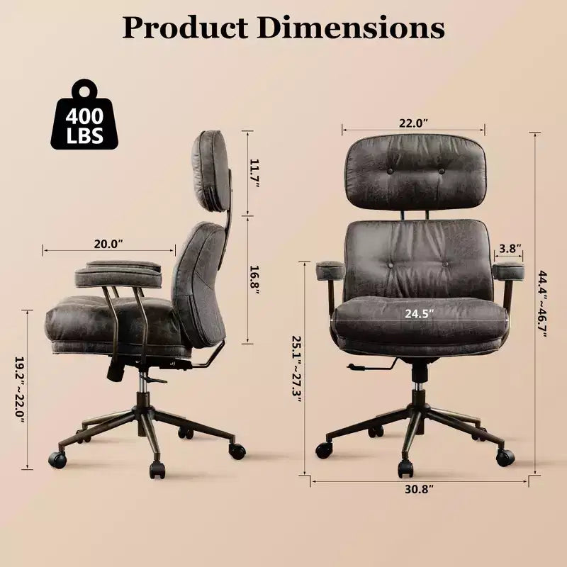 Sedia direzionale ad alto schienale con funzione reclinabile, sedia da ufficio ergonomica con comodo supporto lombare e per il collo