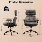 Sedia direzionale ad alto schienale con funzione reclinabile, sedia da ufficio ergonomica con comodo supporto lombare e per il collo