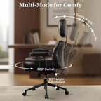 Sedia direzionale ad alto schienale con funzione reclinabile, sedia da ufficio ergonomica con comodo supporto lombare e per il collo