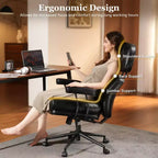 Sedia direzionale ad alto schienale con funzione reclinabile, sedia da ufficio ergonomica con comodo supporto lombare e per il collo