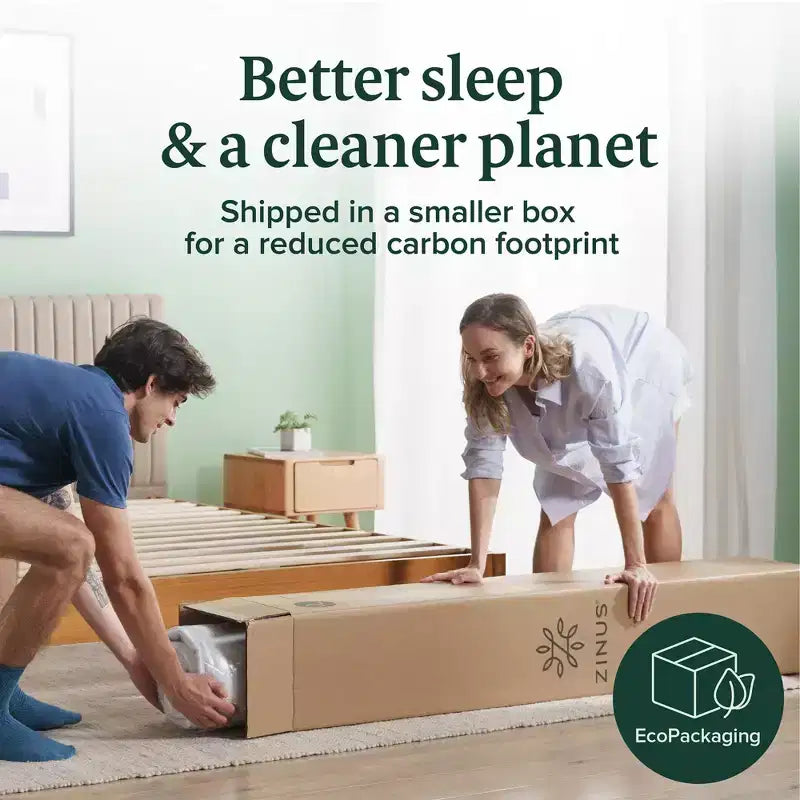 Materasso in Memory Foam Queen da 6 pollici, senza fibra di vetro, rigidità media, sollievo dalla pressione zonale, schiume e tessuto certificati sicuri