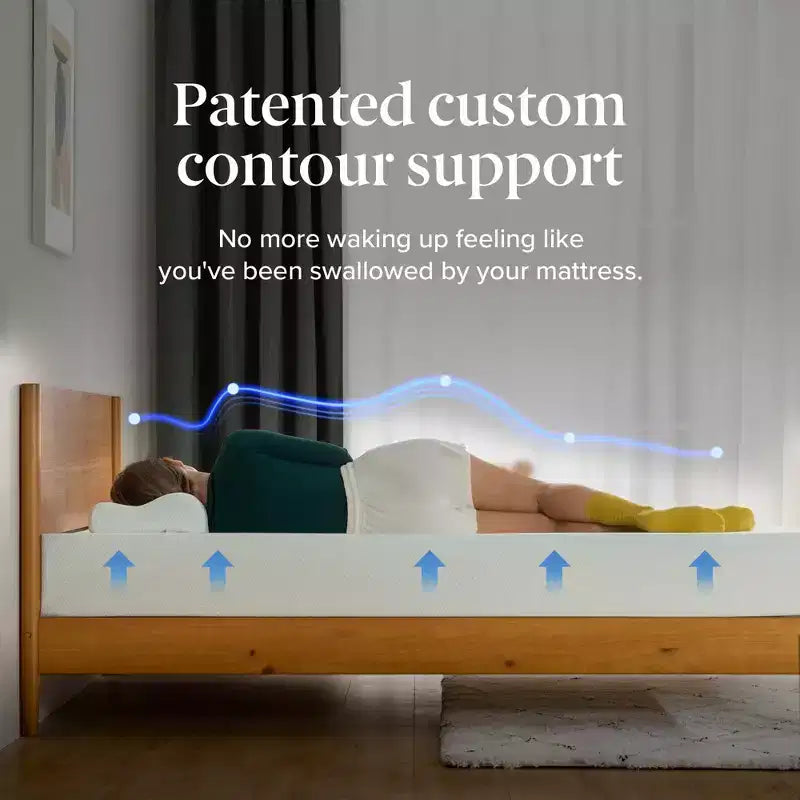 Materasso in Memory Foam Queen da 6 pollici, senza fibra di vetro, rigidità media, sollievo dalla pressione zonale, schiume e tessuto certificati sicuri