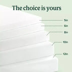 Materasso in Memory Foam Queen da 6 pollici, senza fibra di vetro, rigidità media, sollievo dalla pressione zonale, schiume e tessuto certificati sicuri