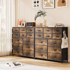 Cassettiera per Camera da Letto con 12 Cassetti, Comò e Cassettiere per Corridoio, Ingresso, Unità Organizer per la Conservazione con Tessuto, Robusto Telaio in Metallo