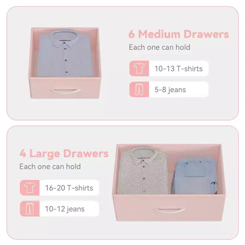 Cassettiera per Camera da Letto con 12 Cassetti, Comò e Cassettiere per Corridoio, Ingresso, Unità Organizer per la Conservazione con Tessuto, Robusto Telaio in Metallo