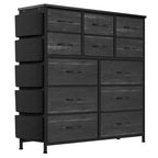 Dresser for Bedroom with 12 Drawer, Dressers & Chests of Drawers for Hallway, Entryway, Storage Organizer Unit with Fabric, Sturdy Metal Frame