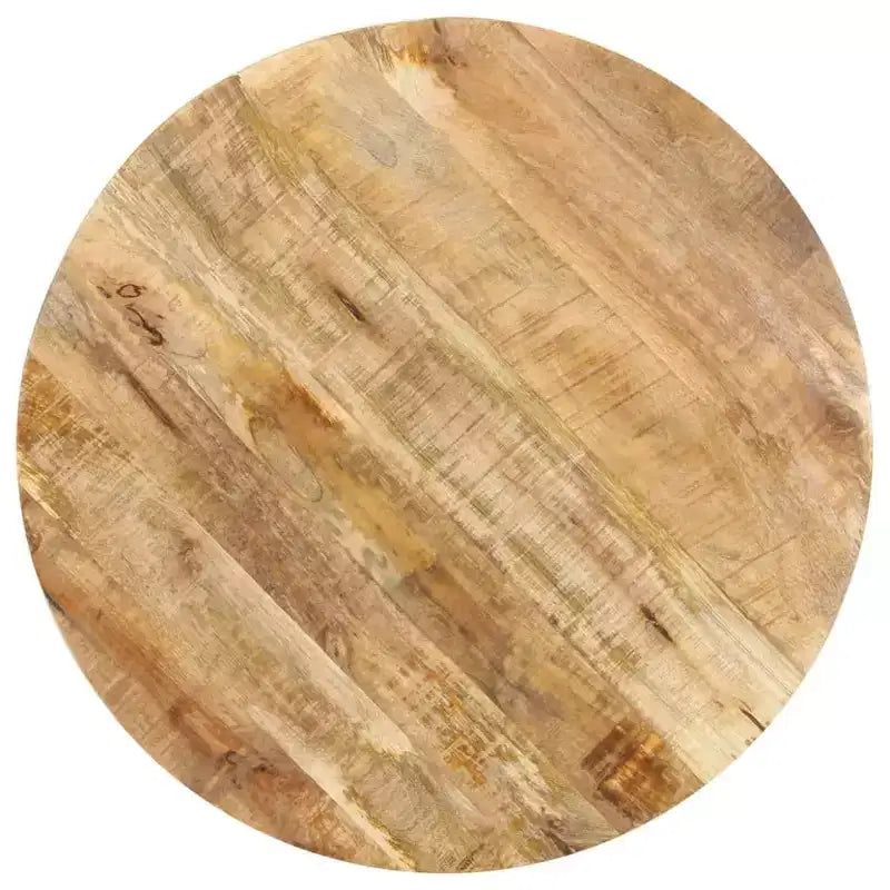 Tavolino Rotondo da Divano, Tavolino da Salotto in Legno Massello