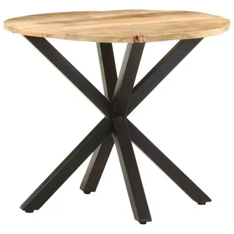 Tavolino Rotondo da Divano, Tavolino da Salotto in Legno Massello