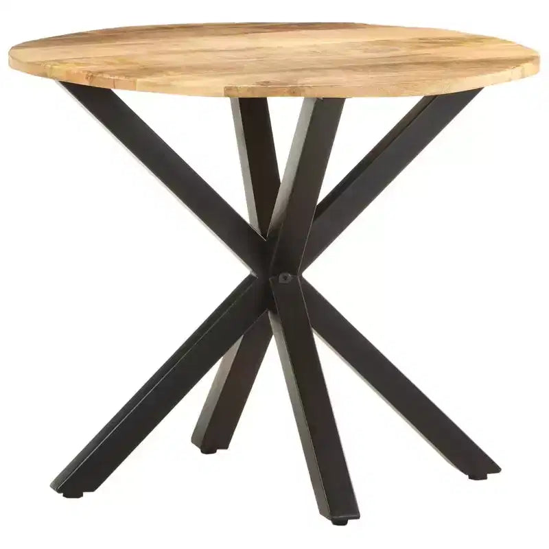 Tavolino Rotondo da Divano, Tavolino da Salotto in Legno Massello
