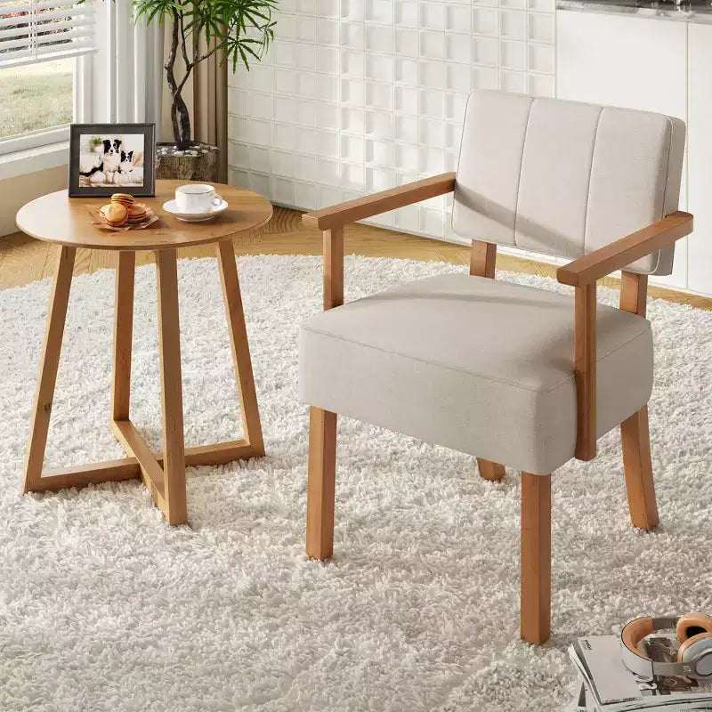 Poltrona moderna con struttura in legno per soggiorno, camera da letto e sala da pranzo
