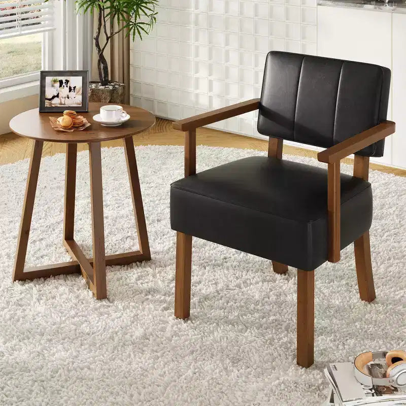 Poltrona moderna con struttura in legno per soggiorno, camera da letto e sala da pranzo