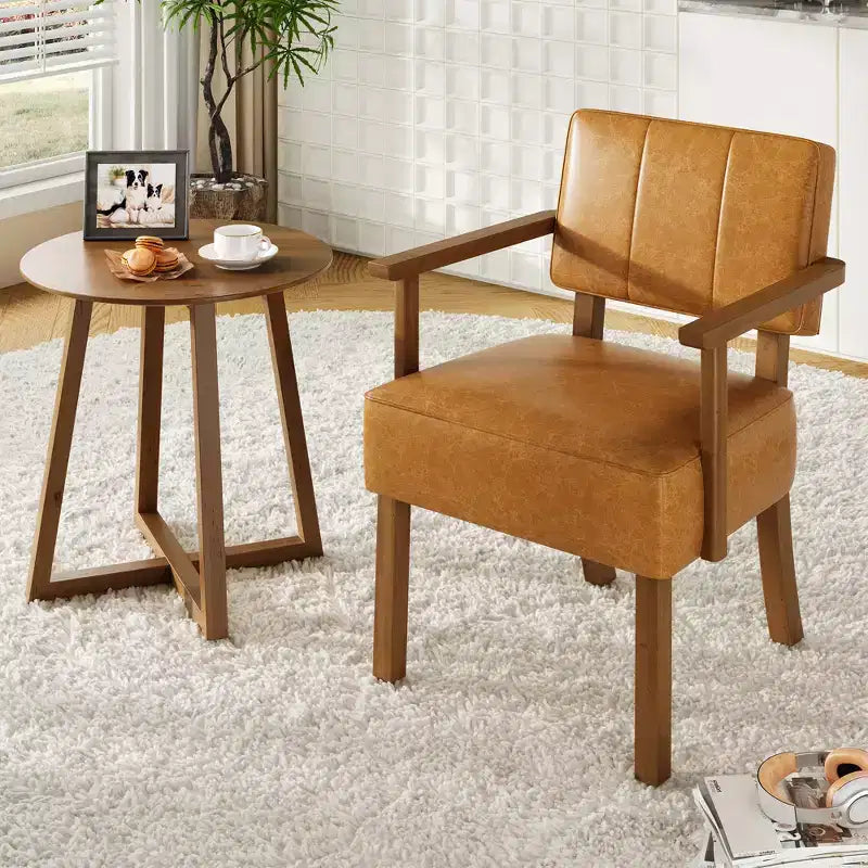 Poltrona moderna con struttura in legno per soggiorno, camera da letto e sala da pranzo