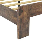 Base letto a piattaforma Full/Queen/King size con testiera a LED e 2 USB, letto a piattaforma in legno con contenitore