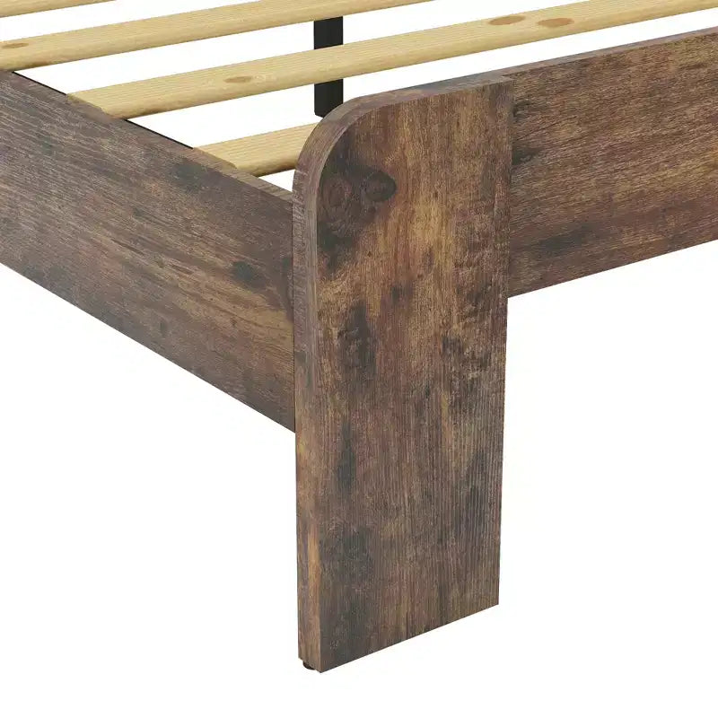 Base letto a piattaforma Full/Queen/King size con testiera a LED e 2 USB, letto a piattaforma in legno con contenitore