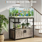 Supporto per acquario resistente per vasche da 150-190 litri, mobile in metallo e legno, capacità 300 kg, porta accessori per pesci, organizer elegante per la casa
