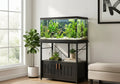 Heavy Duty Aquarium Stand for 40-50 Gallon Tank  Metal & Wood Cabinet, Holds 660lbs, Storage for Fish Accessories, Stylish Organizer for Home