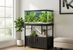 Heavy Duty Aquarium Stand for 40-50 Gallon Tank  Metal & Wood Cabinet, Holds 660lbs, Storage for Fish Accessories, Stylish Organizer for Home