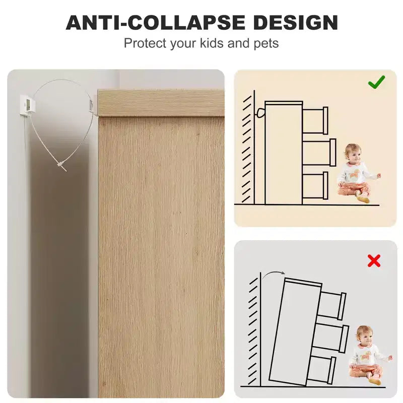 Cassettiera a 7 cassetti, larghezza 118,9 cm, in rovere naturale con maniglie a incasso