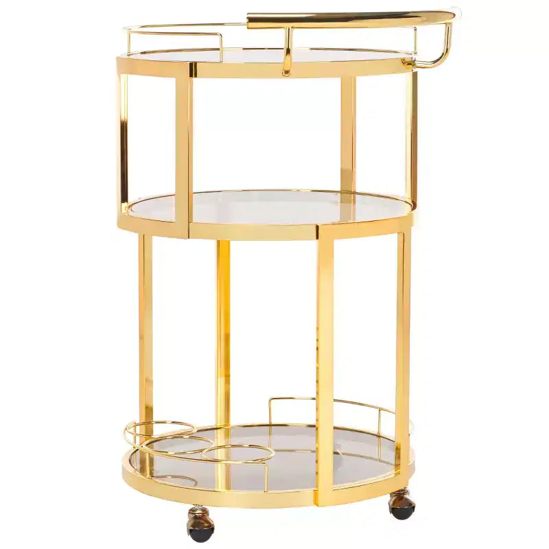 Carrello bar rotondo a 3 livelli