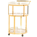 Carrello bar rotondo a 3 livelli
