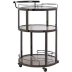 Carrello bar rotondo a 3 livelli