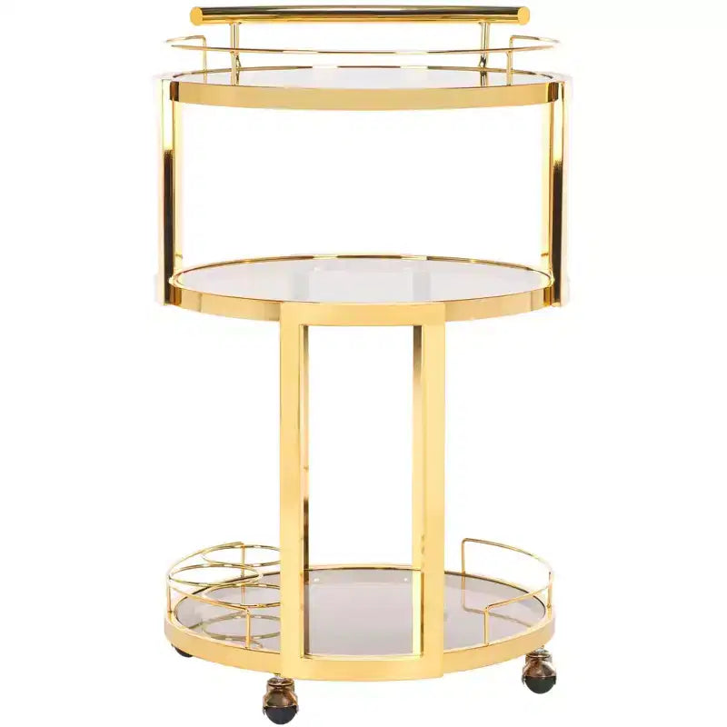 Carrello bar rotondo a 3 livelli